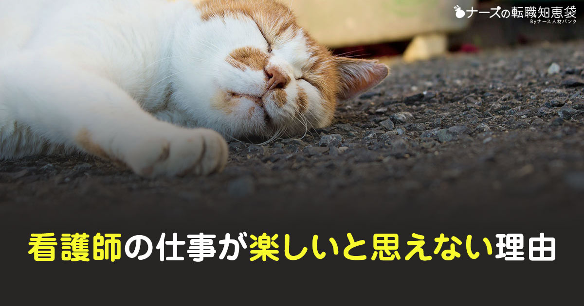 仕事が楽しいと思えない つまらない看護師さんへ 仕事や職場の人間関係を良くして楽しく働くには ナース人材バンク